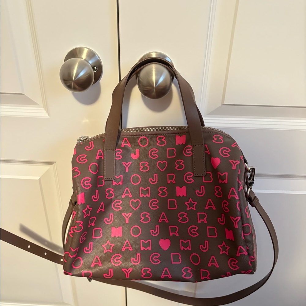 Marc by Marc Jacobs Brown and Pink Speedy removable strap